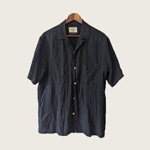 PORTUGUESE FLANNEL - Seersucker short sleeve shirt - Sz L